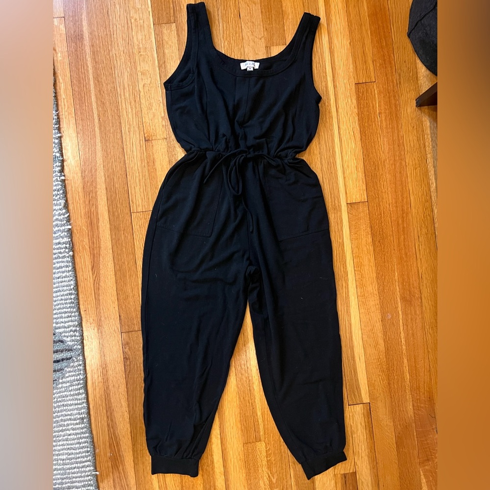 She + Sky casual elastic waist sleeveless jumpsuit